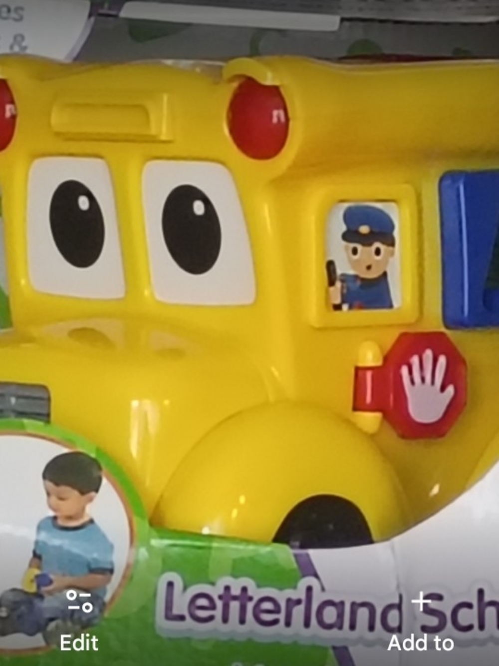 NIB Letterland School Bus Toy - Yellow Kids Learning Bus